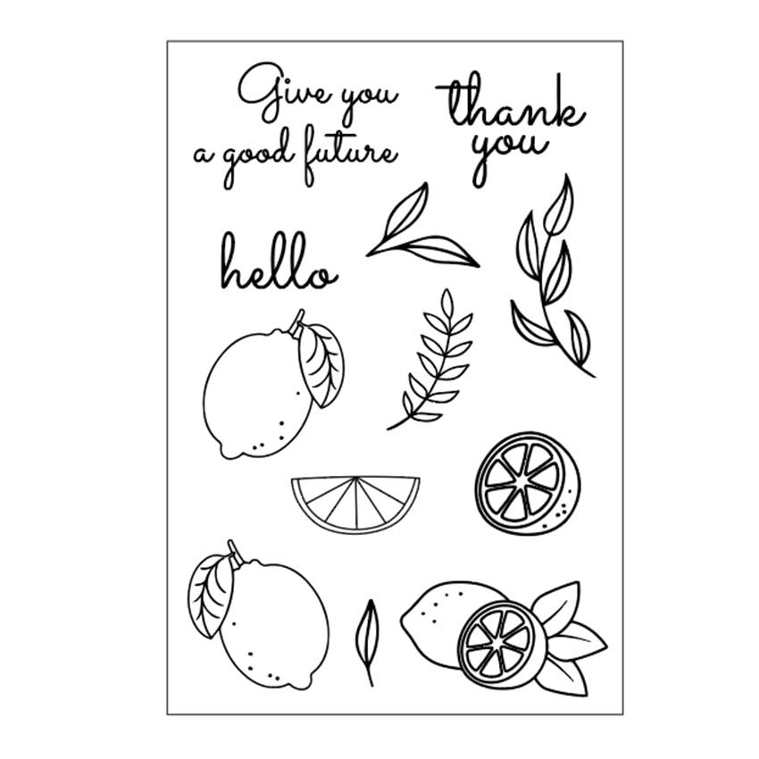 11*16cm owoców cytryny farby transparentne wyraźne znaczki/silikonowe pieczątki rolki pieczęć robić album na zdjęcia DIY robić scrapbookingu/tworzenie kartek