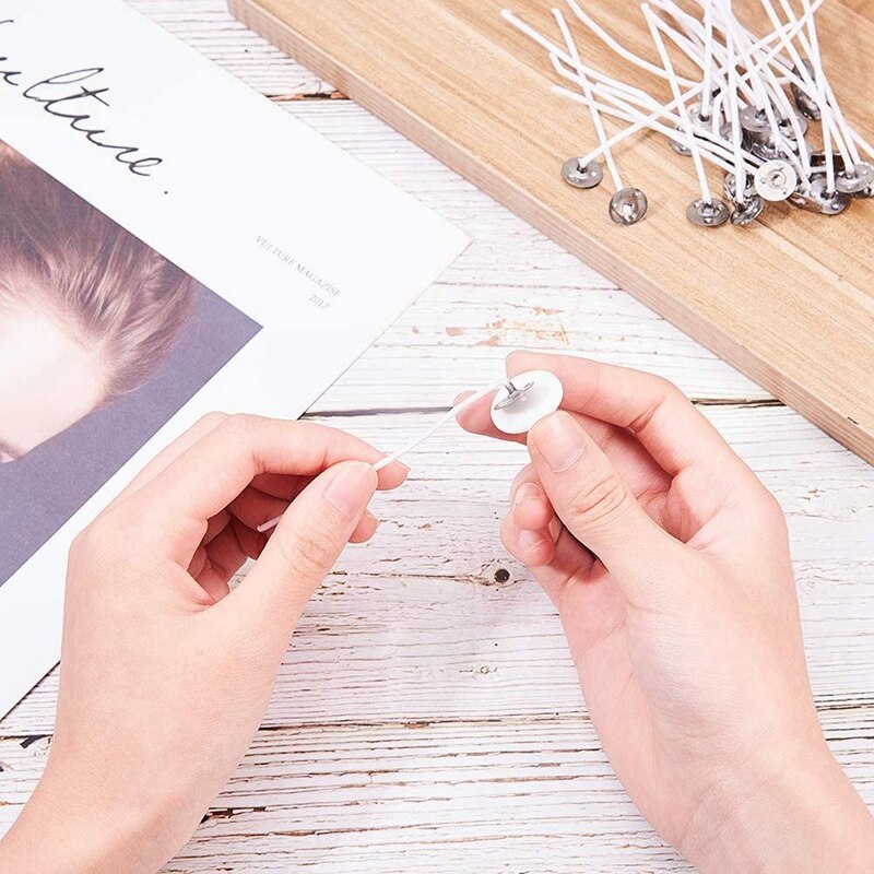 Kaarsenmaakset, doe-het-zelf kaarsen knutselgereedschap, kaarsen maken gietpot ,4 stuks kaarsenbeker ,100 stuks kaarslonten ,100 stuks kaarslonten stok