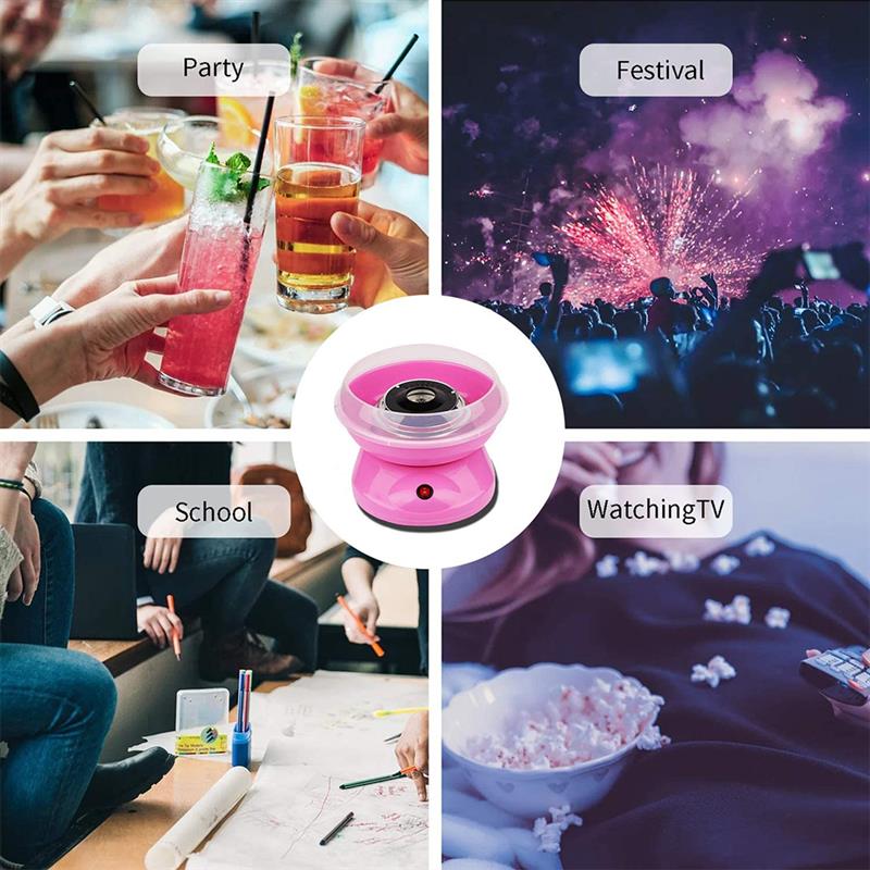 1PC DIY Sweet Cotton Candy Maker Portable Cotton Sugar Floss Machine Girl Boy Marshmallow Machine US Plug