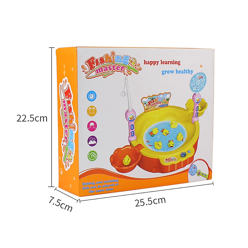 36pcs/lot Fishing Toy with Light Music Fish Rods Electric Learning Educational Toys for Boys Girls Play Fishing Game Outdoor Toy
