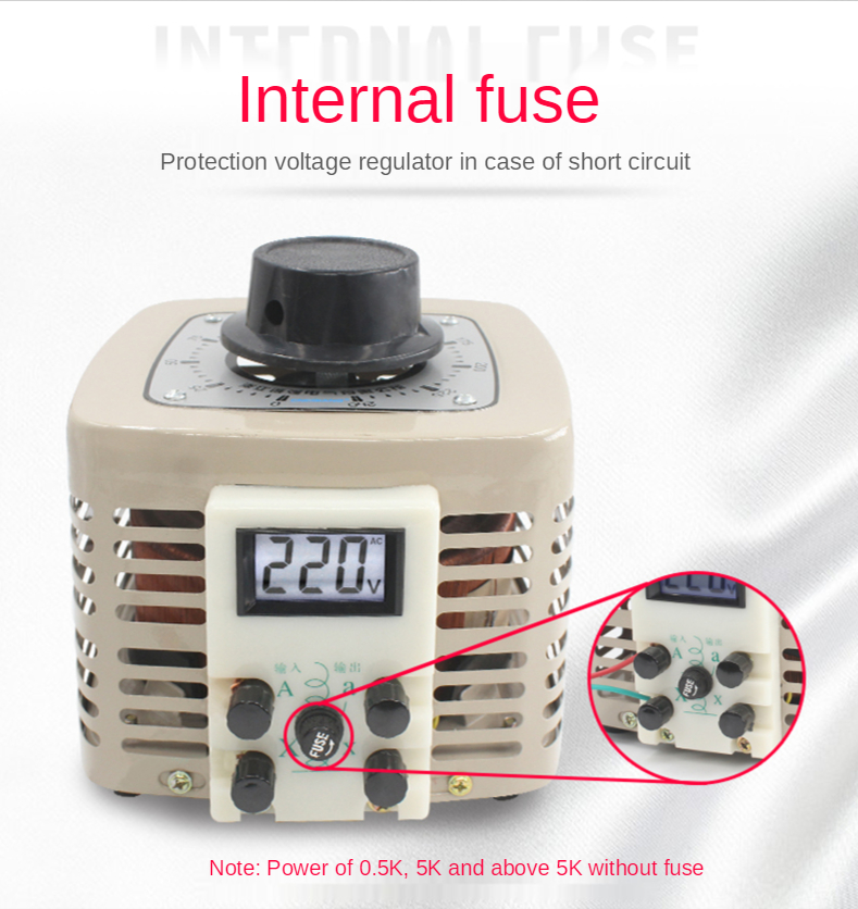 TDGC2-0.5KW AC Variable Digital Voltage Adjustable Regulator Transformer 2A 500w 220v Single-phase 0-250V Power Supplies