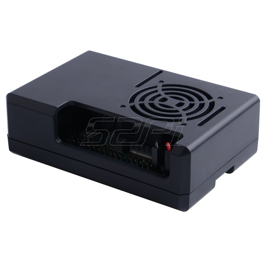 52Pi ABS Black / Transparent Clear Case Enclosure Shell Cover for Raspberry Pi 4 with Cooling Fan Heatsinks for Raspberry Pi 4B