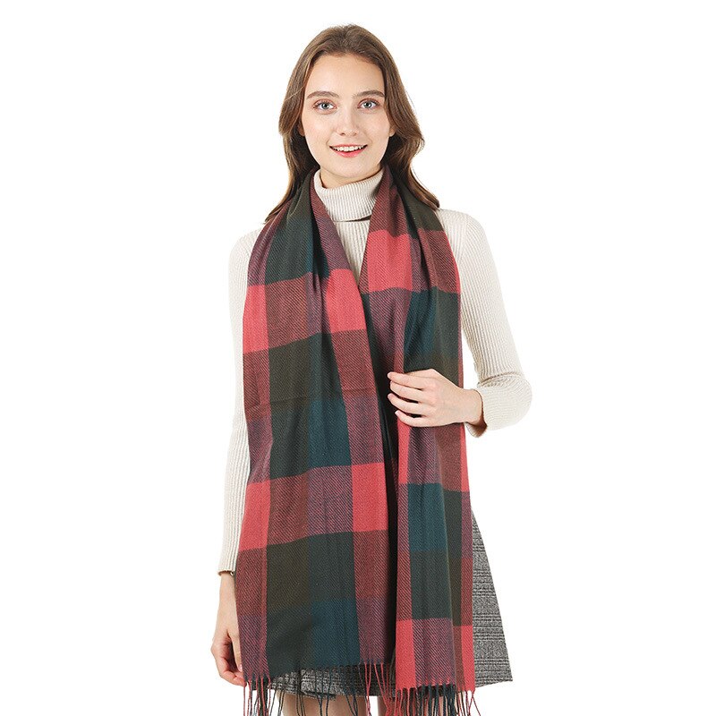 Catei Karrui Dame Winter herbst schal denker warme weibliche schal Schal Frauen einfarbig kaschmir schals mit quaste