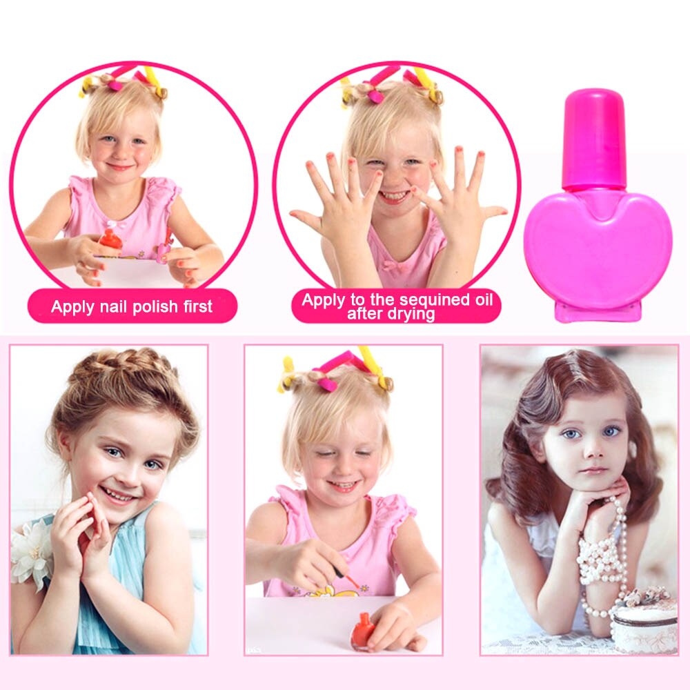 Make Up Toy Pretend Play Kid Makeup Set Safety Non-toxic Makeup Kit Toy for Girls Dressing Cosmetic Travel Box Girls Beauty Toy