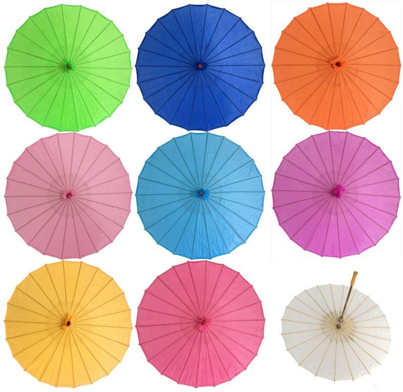 Diameter 20Cm 30Cm 40Cm 60Cm China Handgemaakte Effen Kleur Papier Paraplu Outdoor Wedding Party Thanksgiving Decoraties voor Thuis