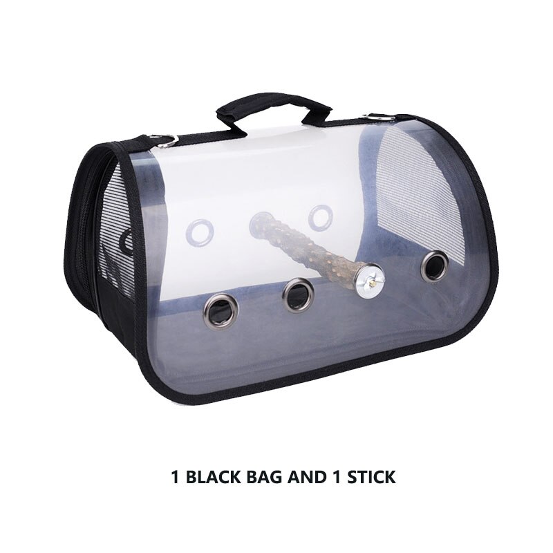 Portable Clear Bird Parrot Transport Cage Breathable Bird Carrier Travel Bag Small Pet Rabbit Guinea Pig Chinchilla Outdoor Bag: 7