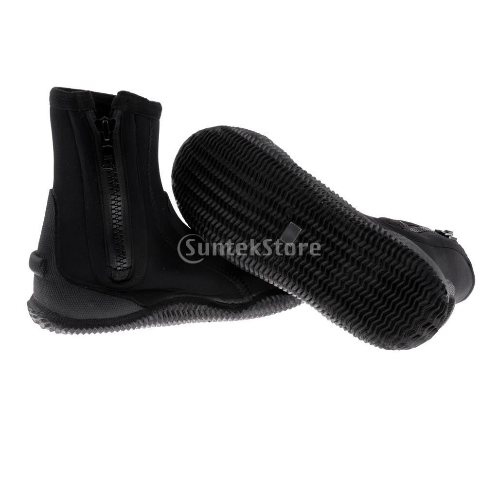 5mm neoprene subacqueo immersione muta stivali con cerniera scarpe calde antiscivolo Snorkeling Surf pesca sport acquatici invernali pinne da nuoto: US Size 9