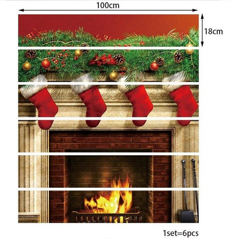 3D árbol de Navidad 5 elevadores de escalera decoración foto escalera Mural vinilo adhesivo autoadhesivo pared DIY inicio escalera Mural calcomanías