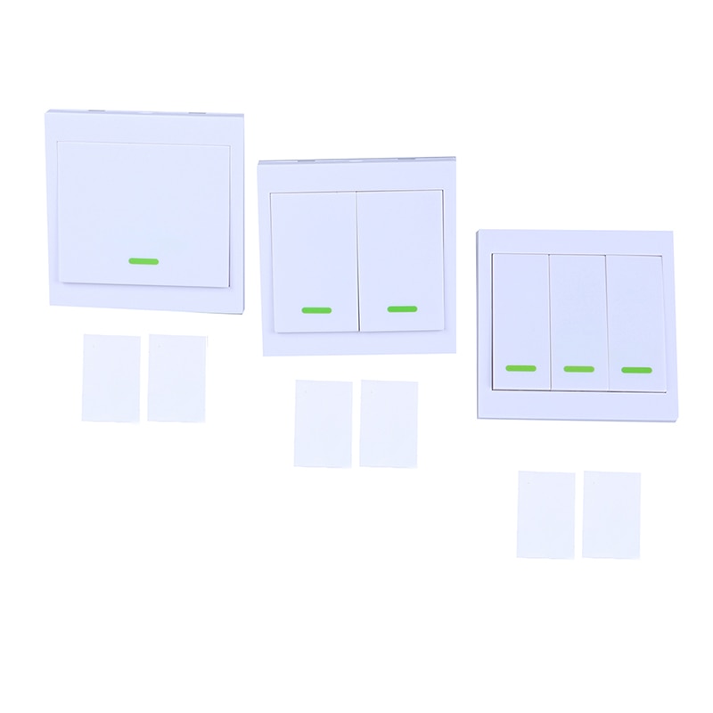 86 Wall Panel Wireless Remote Control Switch Transmitter 1 2 3 Button RF Receiver For Bedroom Ceiling Light Lamp