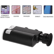 Mini håndholdt 60x-100x lommemikroskop forstørrelsesglas lup forstørrelse lommemikroskop smykker forstørrelsesglas
