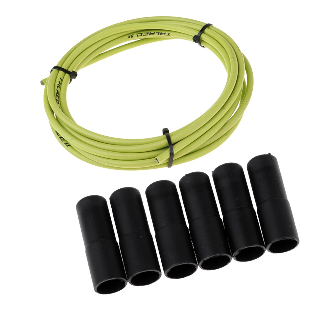 1 Roll 3 meters Brake Cable Housing Bike Brake Cable Housing Hose Cover Guard & End Cap Dust Cover with 6 Brake Cable Caps: Green