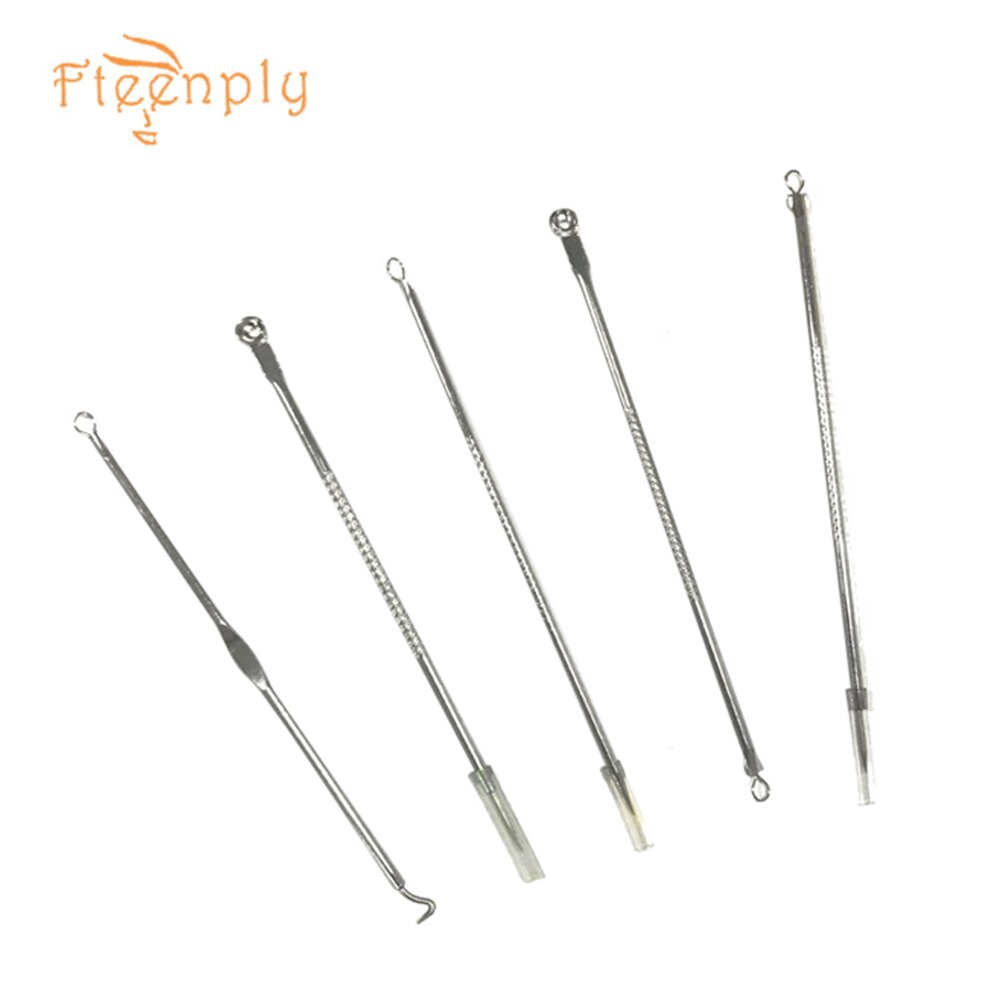 FTEENPLY Pimples Needles Pimple Blackhead Acne Remover Stainless Steel Tools Black Dot Cleaner Needles Portable Face Care Tool