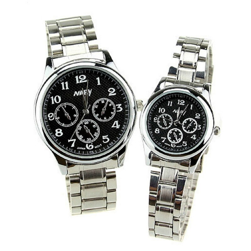Business Horloges Vrouwen Mannen Quartz Zilver Legering Lovers 'Horloge relogio feminino montre femme Klok Timer