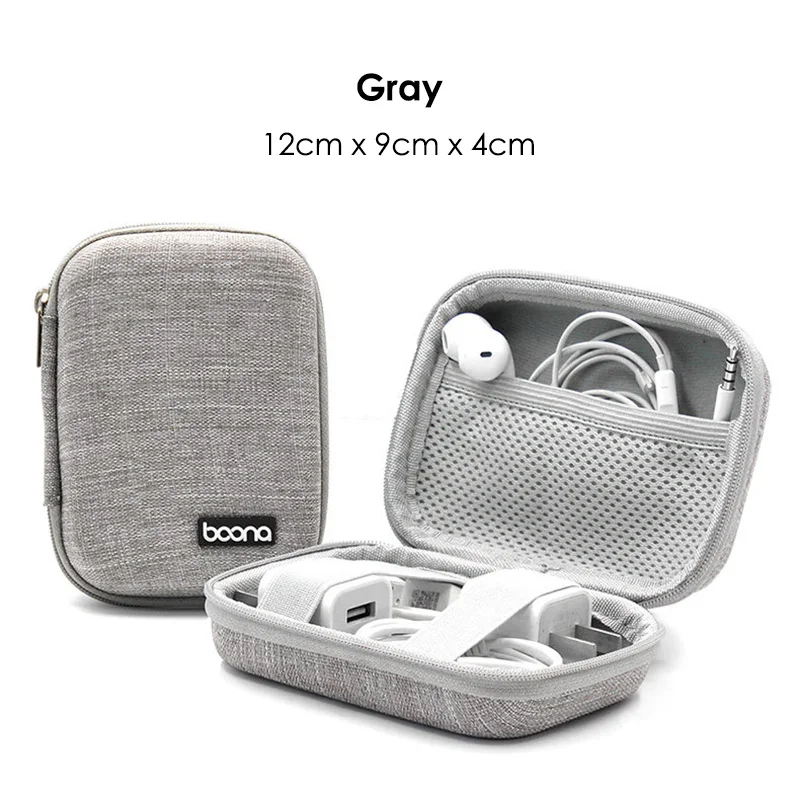 Portable Mini Hard Shell Digital Gadgets Storage Bag Bluetooth Earphone MAC Charger Case Data Cable U Disk Organizadores Box: PURPLE