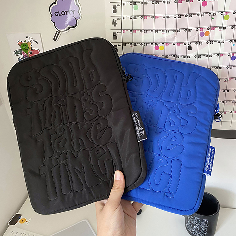 Embroidery Pattern Cute Shockproof Laptop Sleeve Case Bag 11 13 14 Inch For Macbookpad Laptop And Tablet Pouch