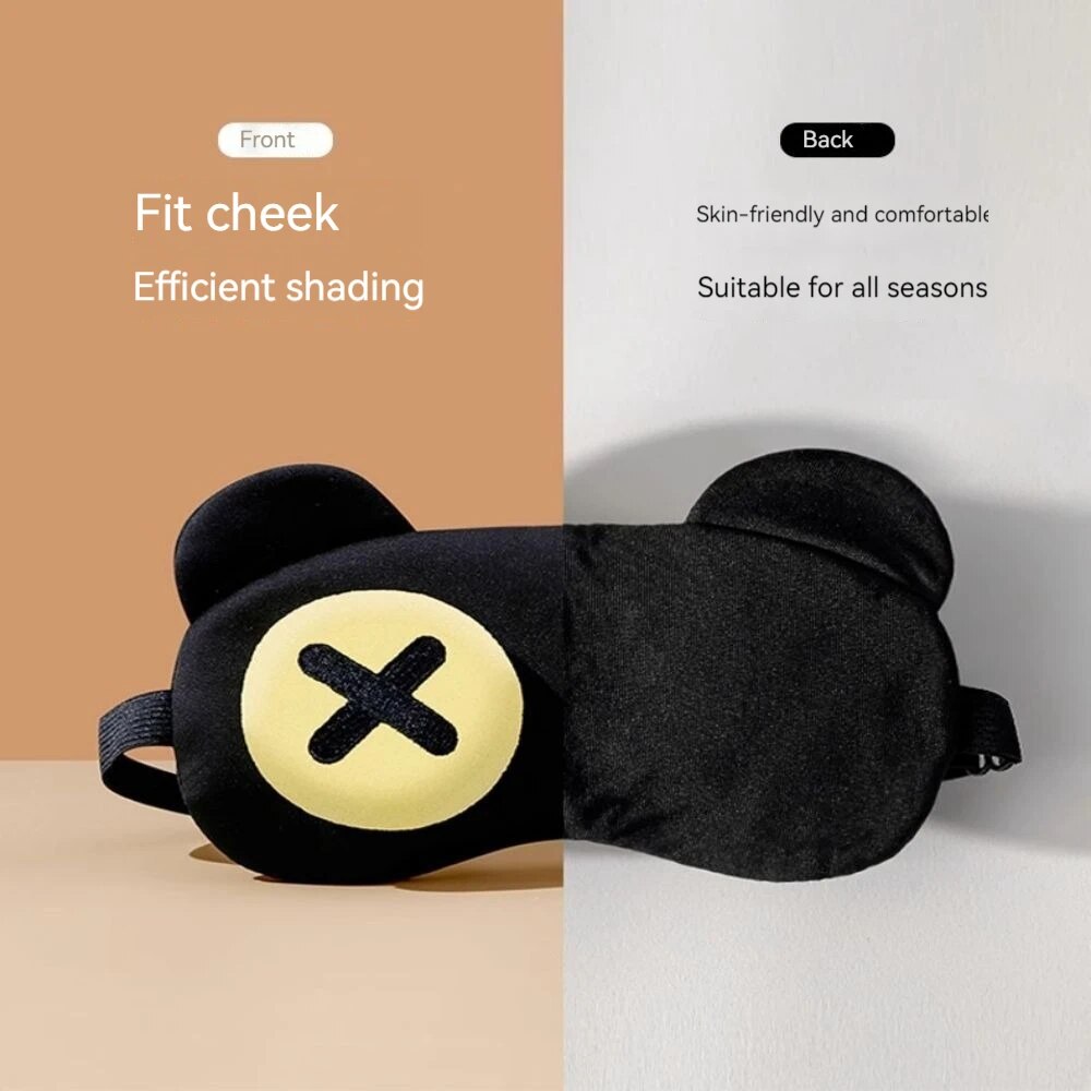 Masques pour les yeux mignons pour enfants et étudiants, masque pour les yeux, sommeil apaisant, fatigue oculaire, , compresse, porter, confortable