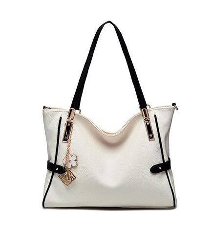 Bolso de mano de gran capacidad para mujer, bandolera con lentejuelas, temperamento de Reina, ZHP20-C Simple, novedad de: White