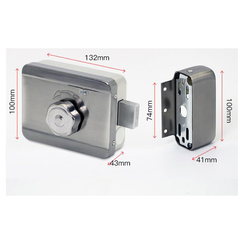 LUCKING DOOR DC12V Silent Safe Intelligent Electric Lock single head lock Intelligent Silent Electronic Lock Rim lock