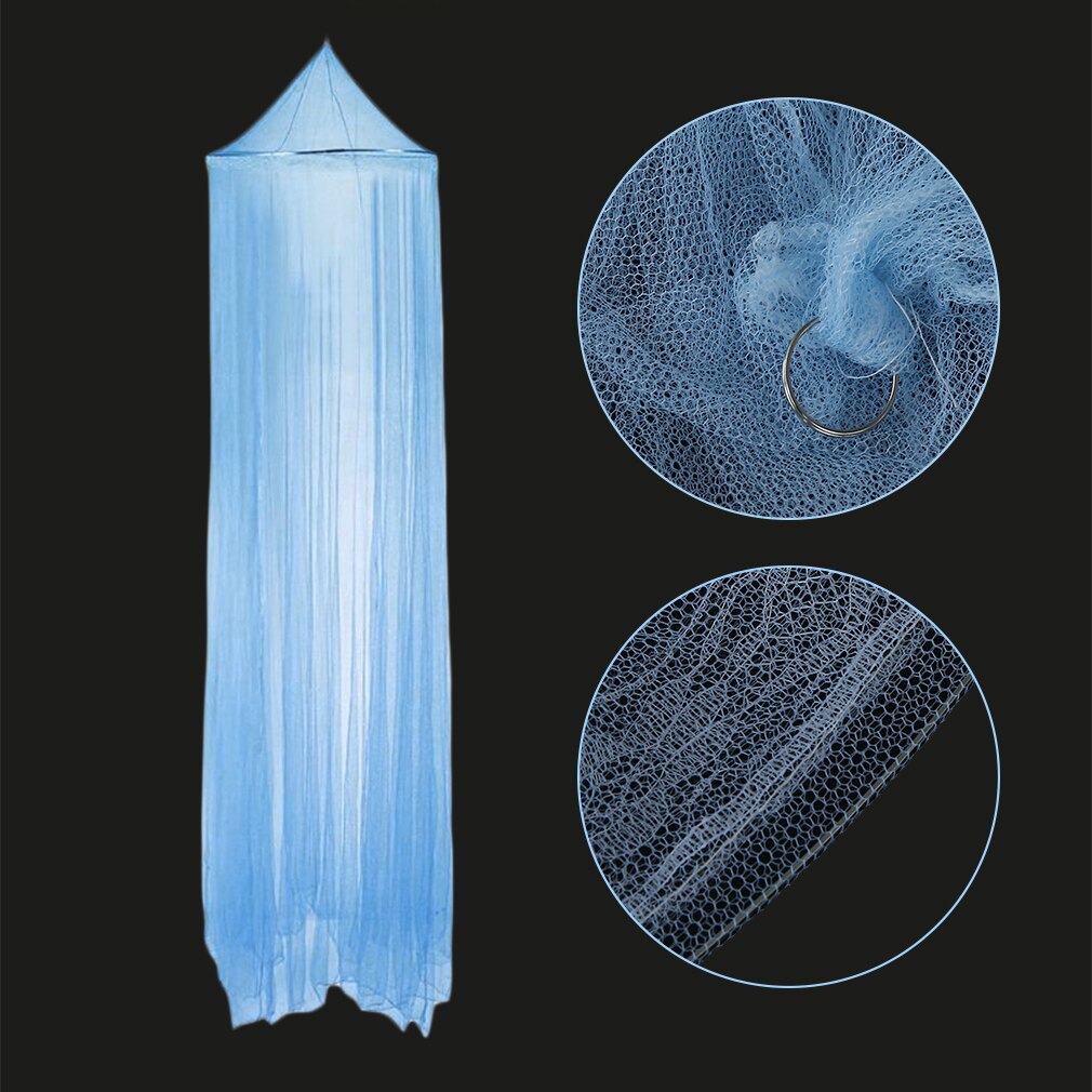 Round Bed Canopy Netting Curtain Polyester Mesh Fabric Home Textile Blue Hung Dome Mosquito Net Canopy Bed