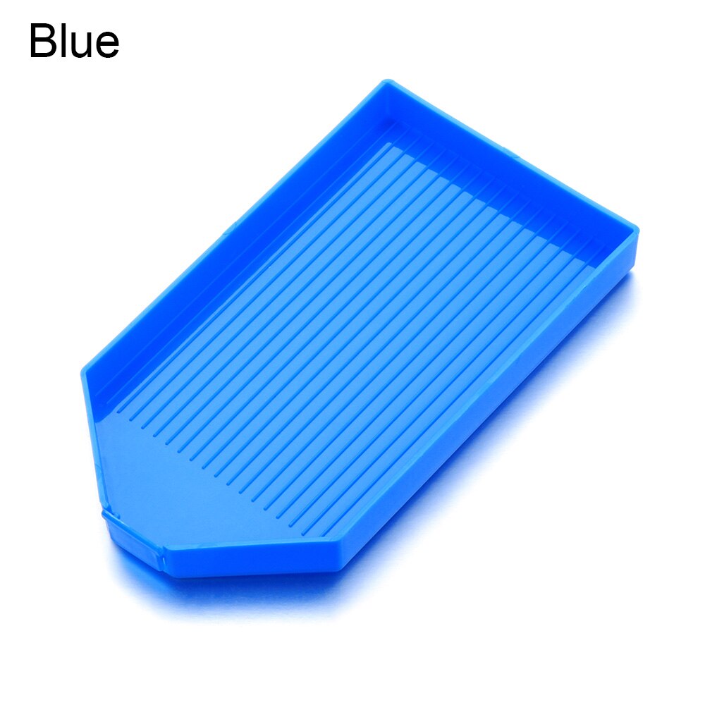5D DIY Diamond Painting Diamond Embroidery Accessories Large Capacity Big Drill Plate Square Plastic Tray Plate: Blue