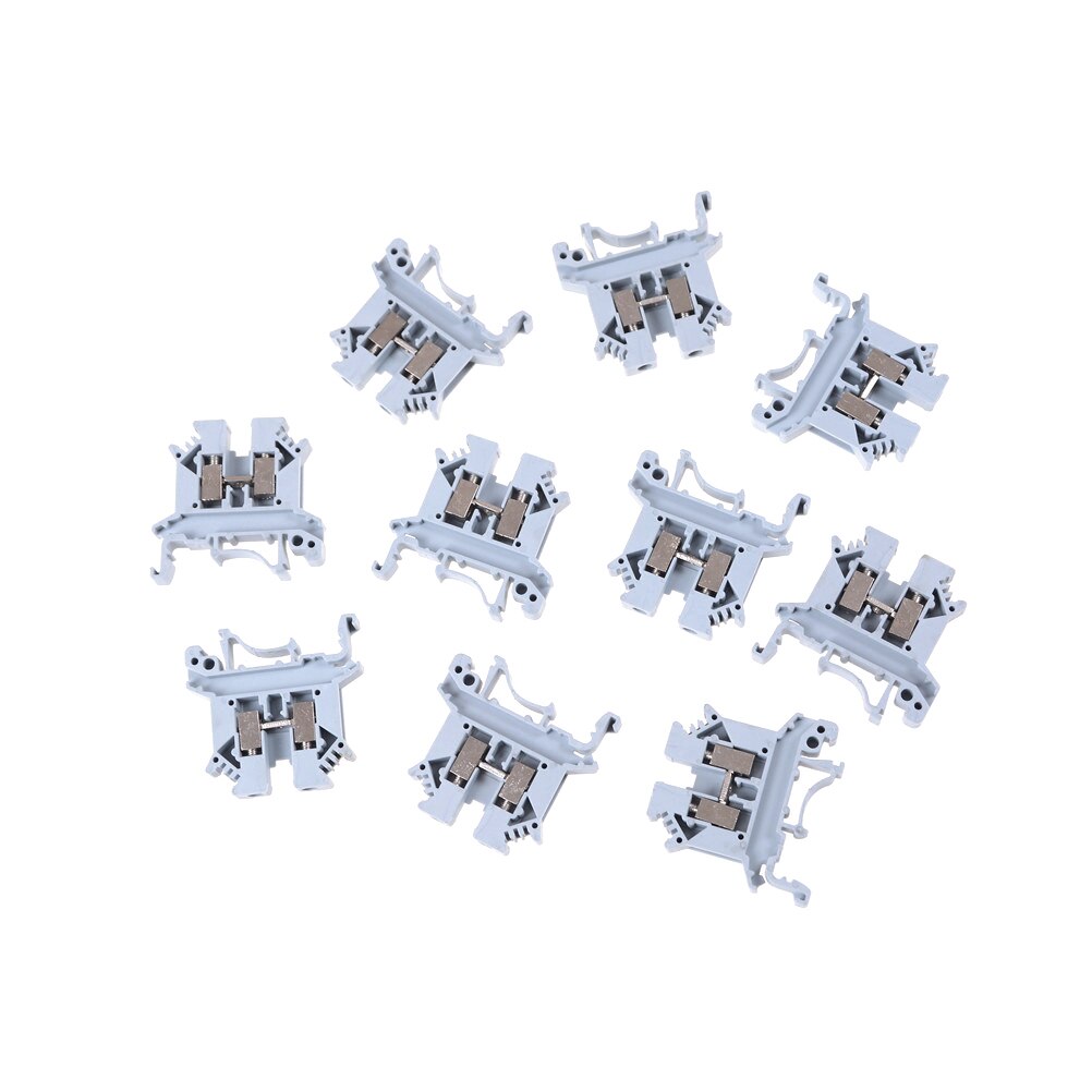 10pcs/lot 800V 32A Plastic Terminal Block Connectors UK-2.5B Din Rail Uneiversal Terminal Blocks Screw