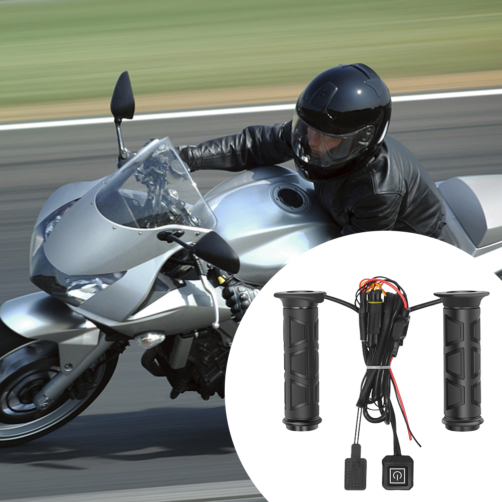 Nuove manopole riscaldate a mano per moto Manopole riscaldate elettriche universali a 3 marce Manubrio scooter ATV Scaldamani Manubrio caldo da 22 mm