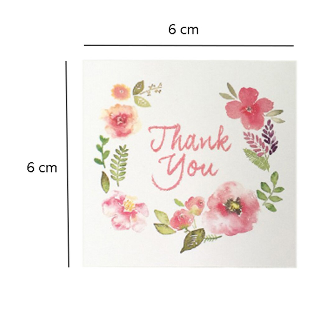 50pcs Mini Thank You Cards Greeting Cards Birthday Message Blessing Cards for Festival Party Gathering(6x6cm)