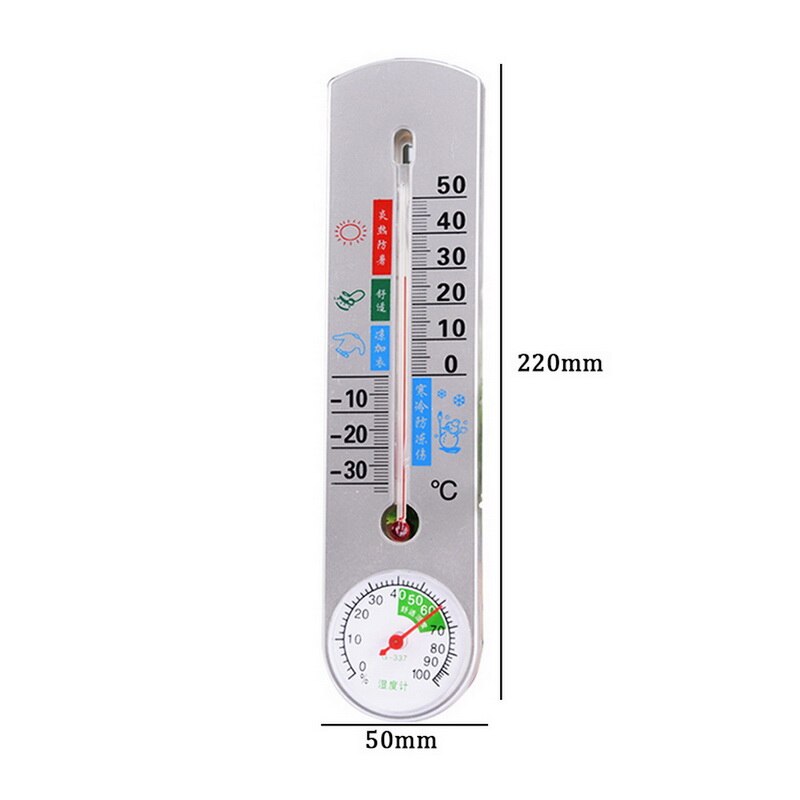 Termómetro para colgar en la pared de 22cm herramienta de medida de temperatura para interiores y exteriores, jardín, casa, garaje, Oficina: style A