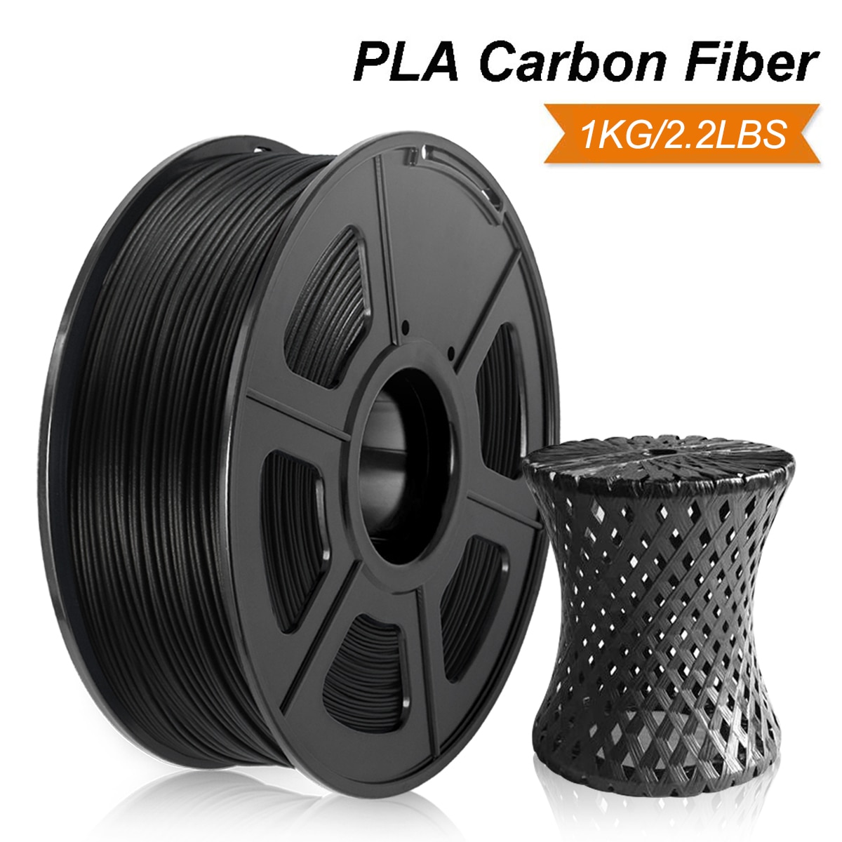 Sunlu 1.75mm pla carbon 3d printerfilament 1kg hårdhed pla carbon fiber 3d filamentnøjagtighed dimensionel  +/-0.02mm