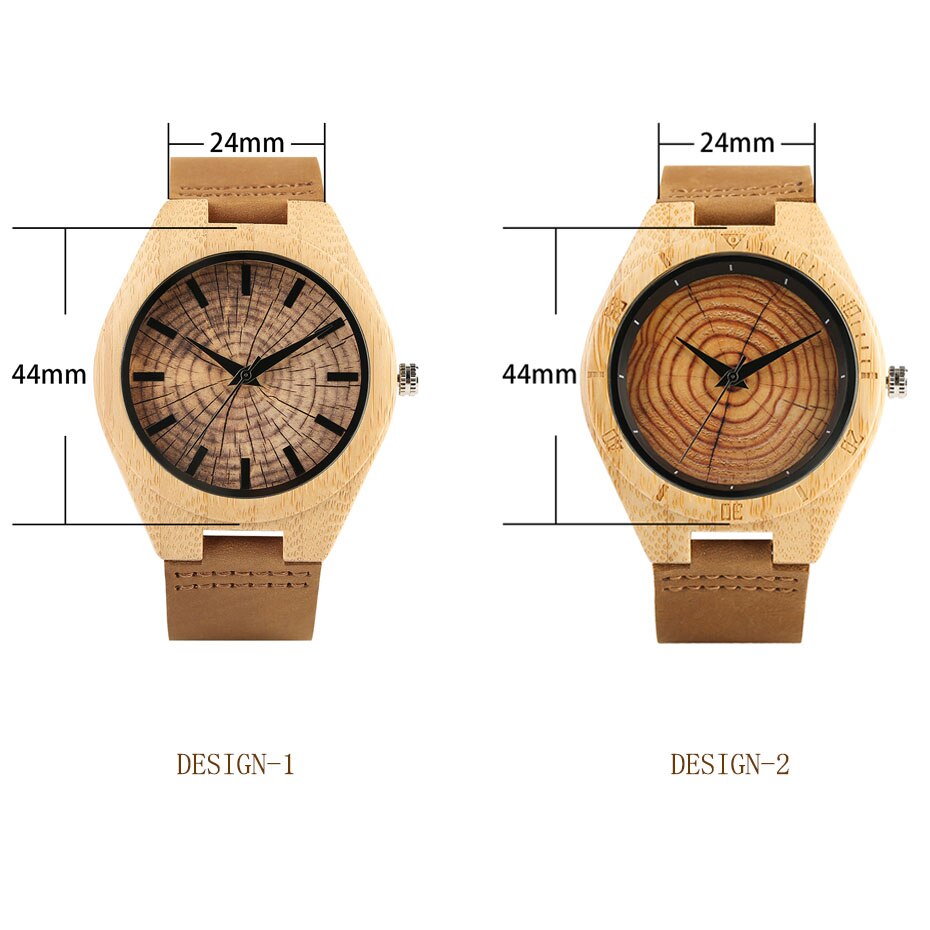 Modne stylowe ręcznie robione drewniane zegarki kwarcowe dla mężczyzn kobiety opaska na nadgarstek ze skóry naturalnej zapięcie na rękę