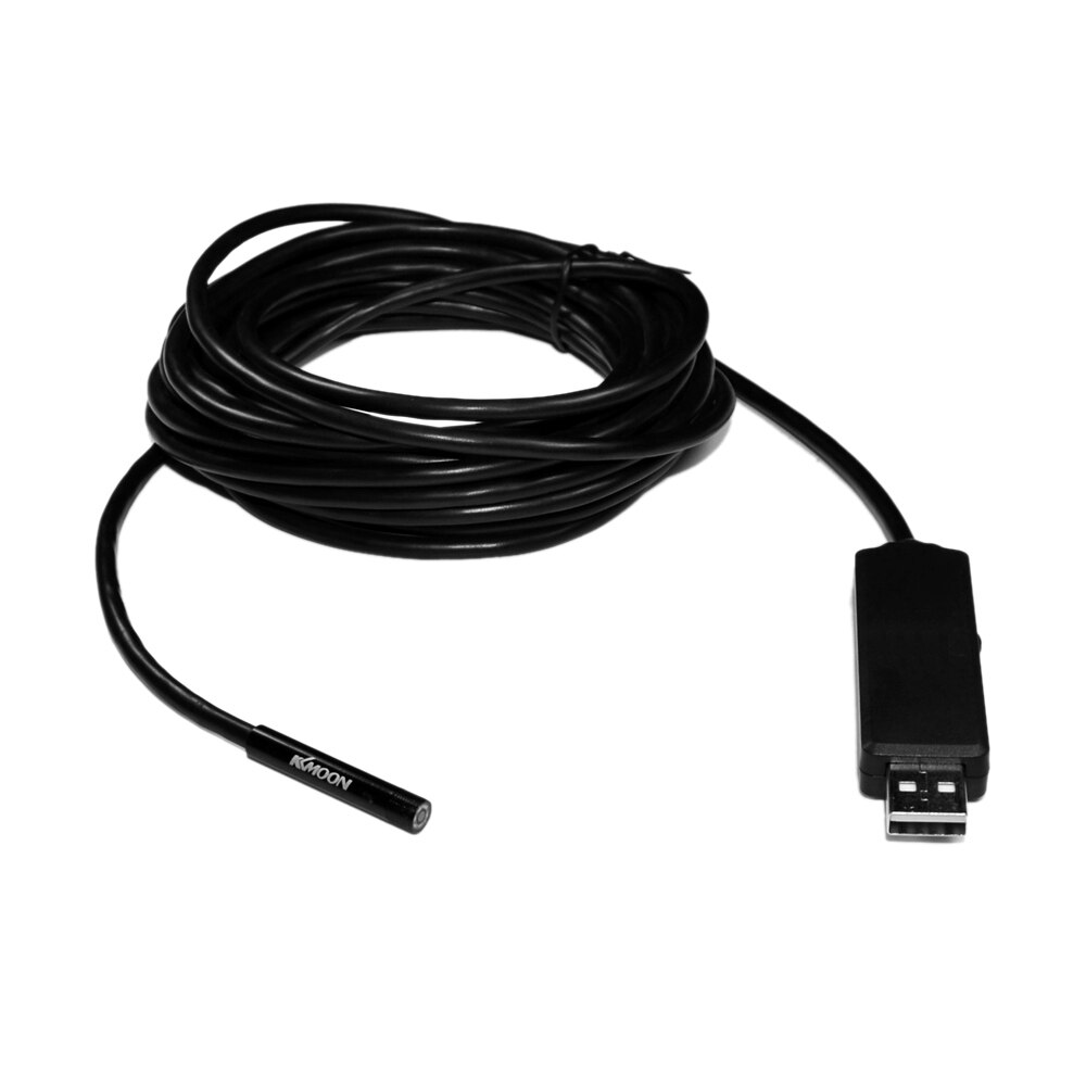 Kkmoon 8mm 2m Mini boroscopio endoscopio USB Digital inspección Cámara endoscopio industrial endoscopio brillo ajustable para PC