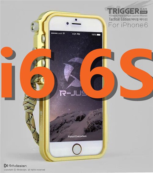 De lujo de gatillo de parachoques de Metal funda para iPhone 6x6 S 6 6 S 7 7 Plus 5 5S SE 4 4S de aluminio funda para el iPhone 7 caso