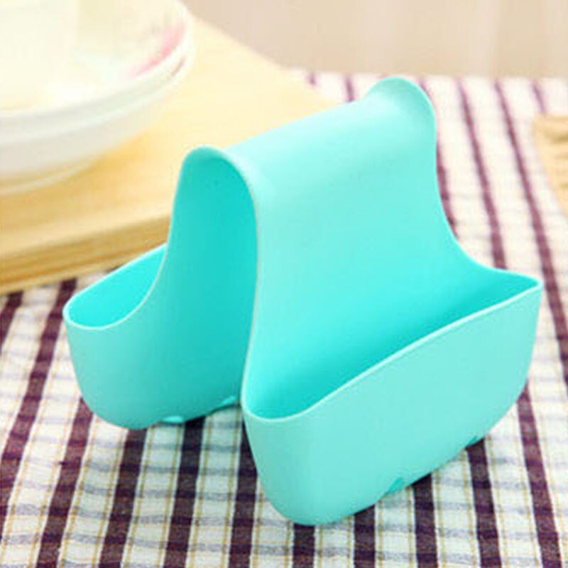 Kitchen Gadgets Double Sink Caddy Hanging Basket Kitchen Accessories Storage Sponge Kitchenware for Kitchen Accessoire: sky blue