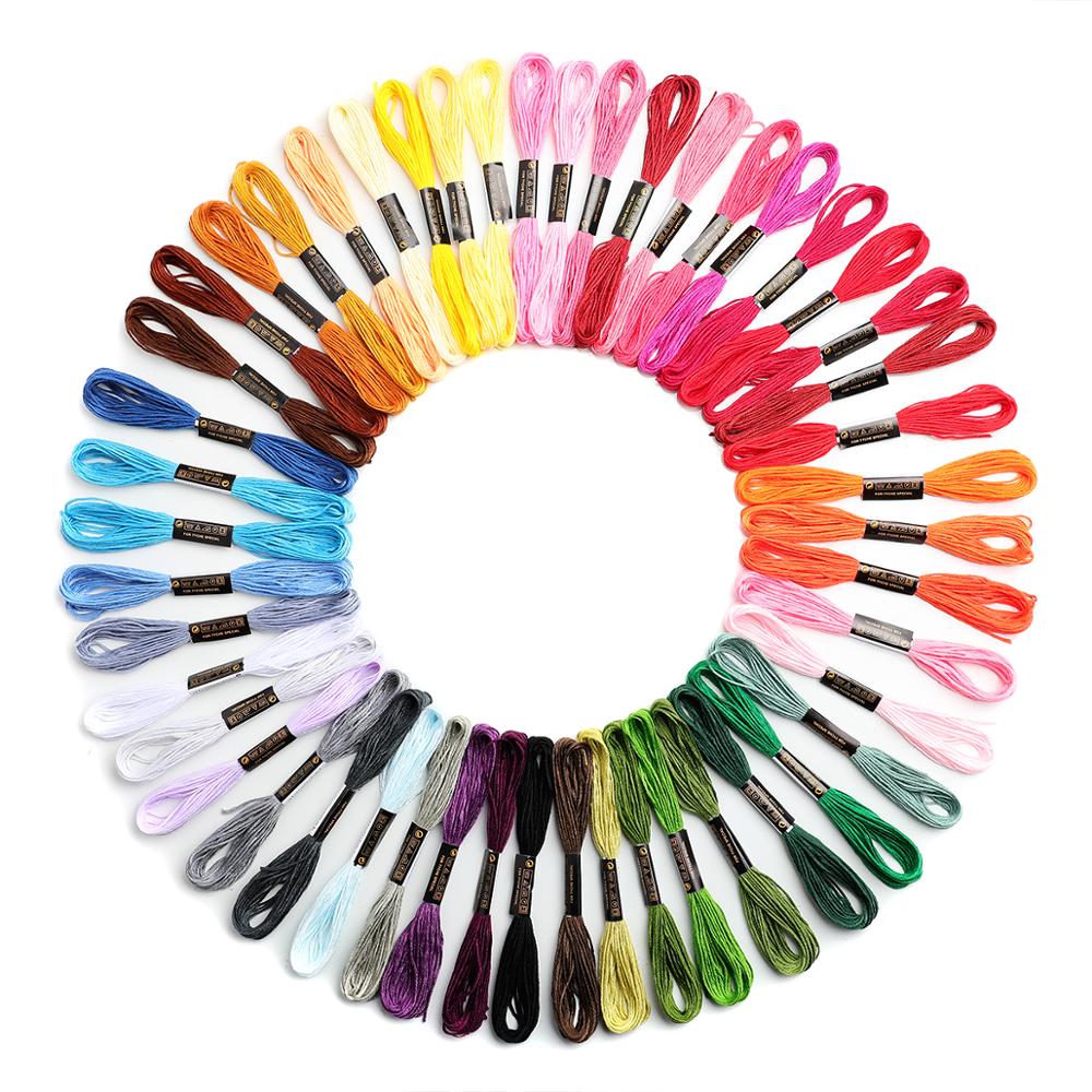 50/100 färger broderi floss spolar korsstyg båge korsstyg kit korsstyg broderier kit syverktyg