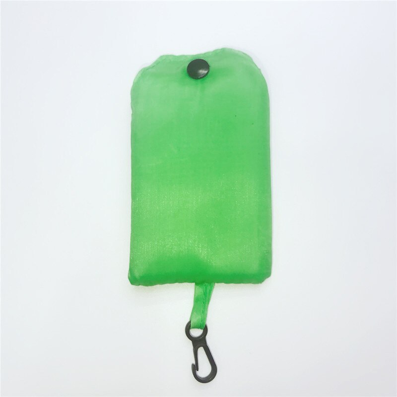 Lomme firkantet indkøbspose, miljø miljøvenlig foldbar genanvendelig bærbar skulder tete taske polyester til rejsekøbmand: Grøn