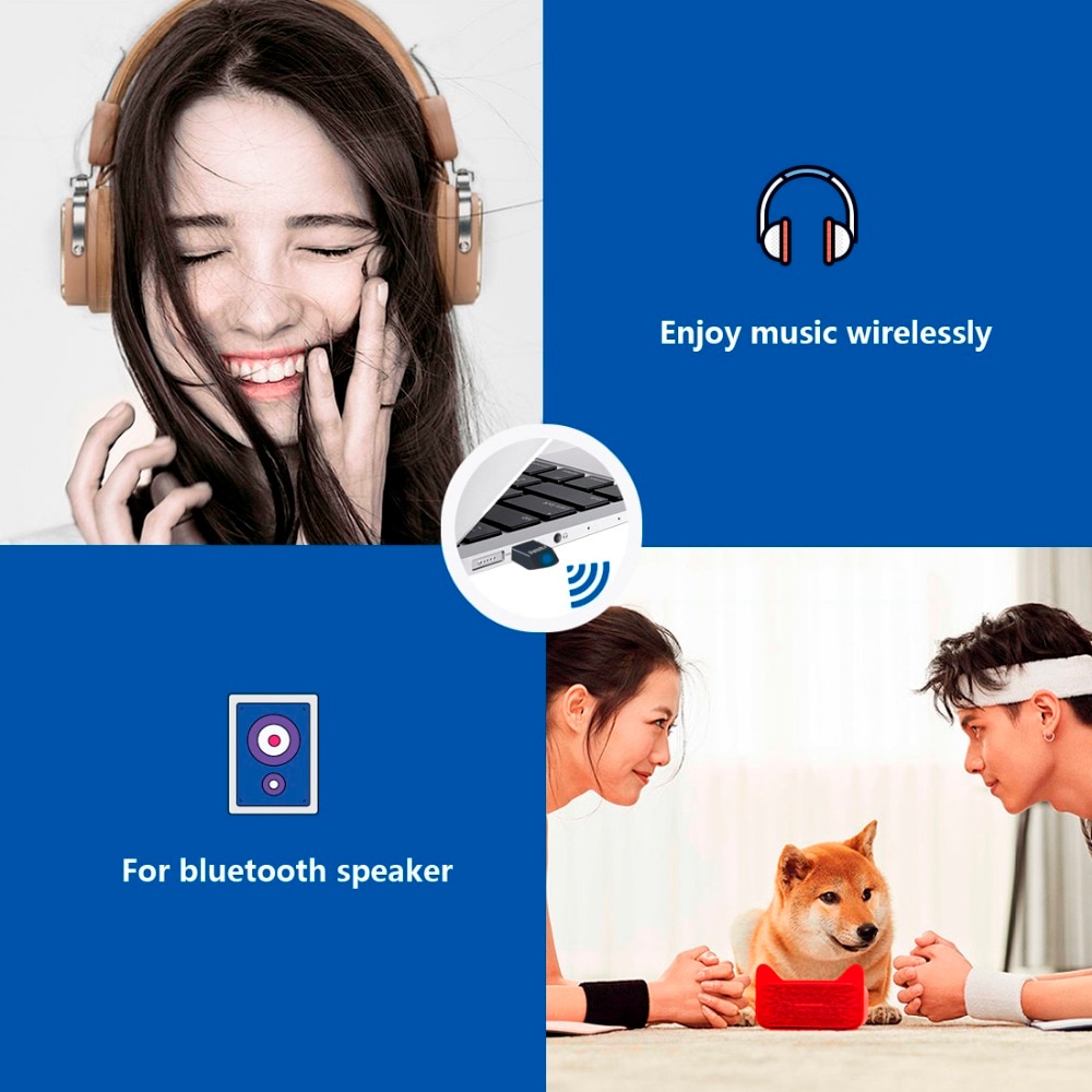 Adaptador de bluetooth v4.0 csr, mini dispositivo sem fio recebedor bluetooth 4.0 modo duplo para computador pc