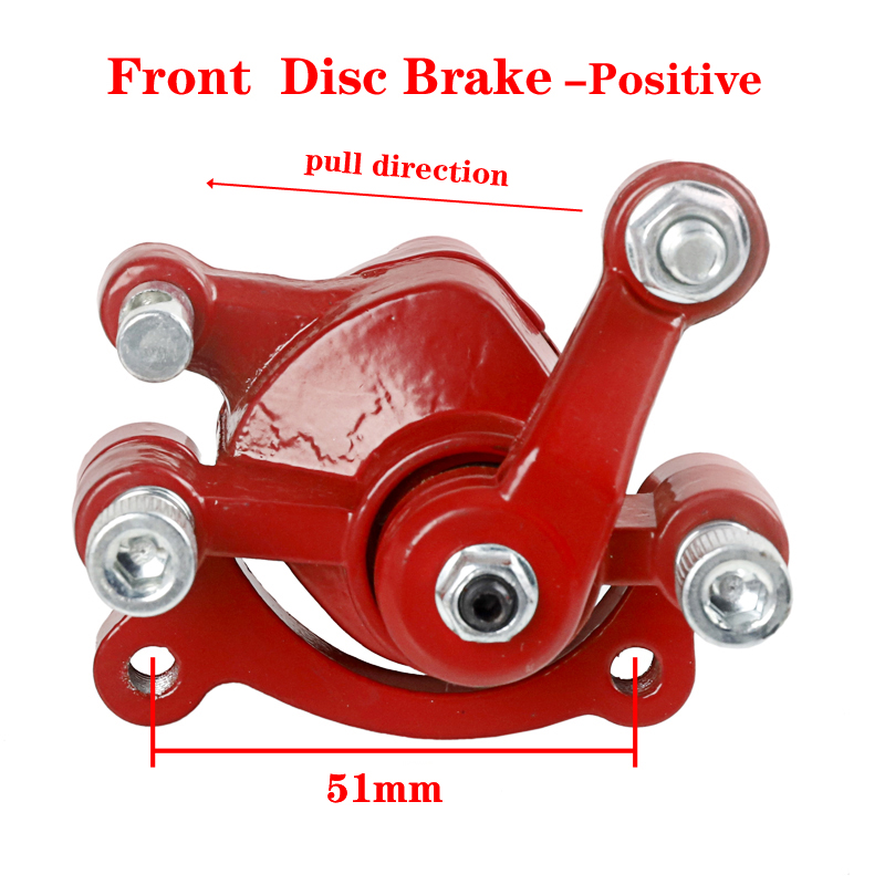 Accesorios de disco de freno para motocicleta, pinza de freno mecánica pequeña de cuatro ruedas de dos tiempos para Mini Scooter todoterreno de 49CC