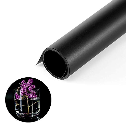 120*200cm Solid Color Matt Frosted PVC Background Plate Photography Backdrop Background Cloth Waterproof Anti-wrinkle: Black