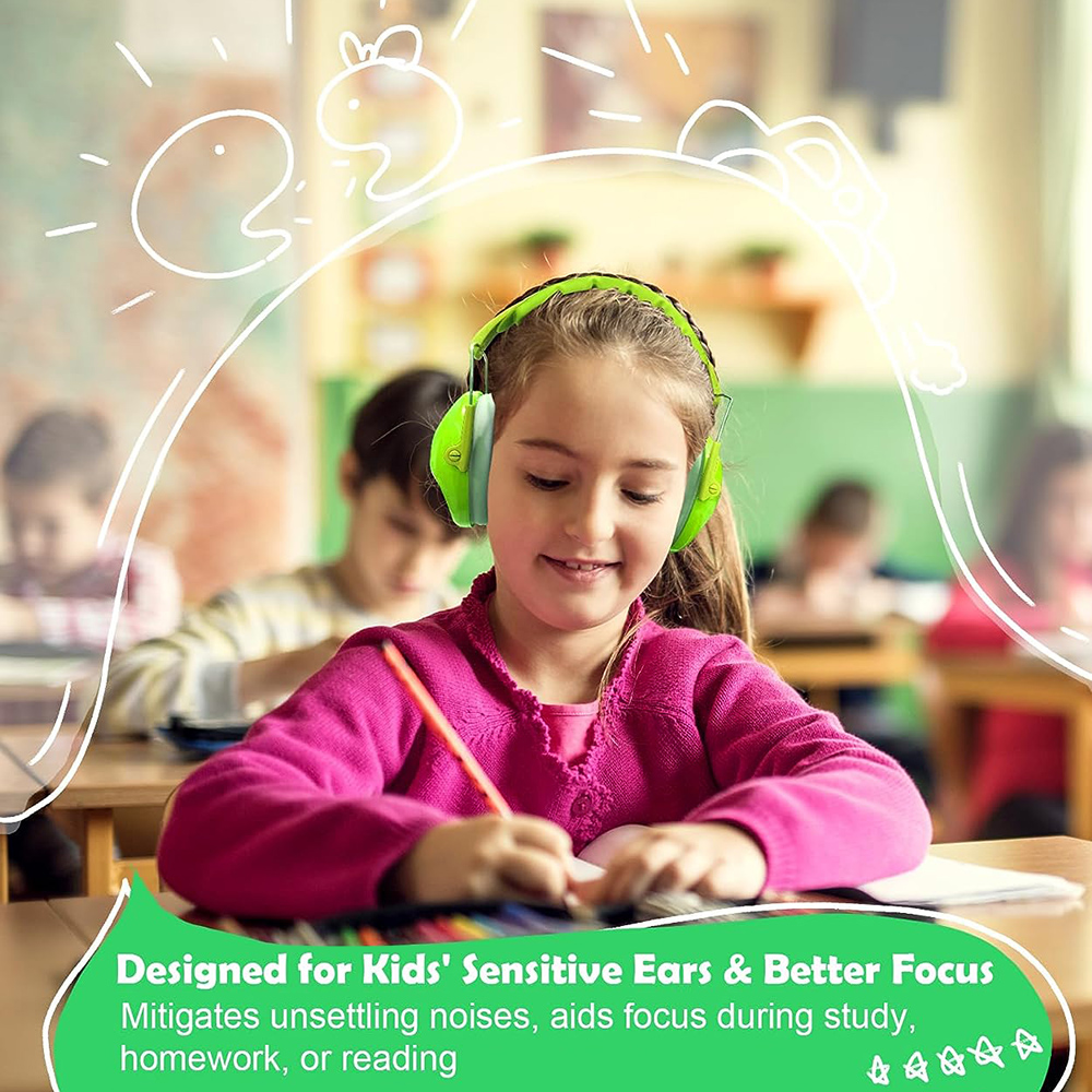 ZOHAN Kids Hearing Protection Earmuffs Baby Ear Defenders Noise Reduction Earmuff For Autism Children Toddlers Reading Sleeping