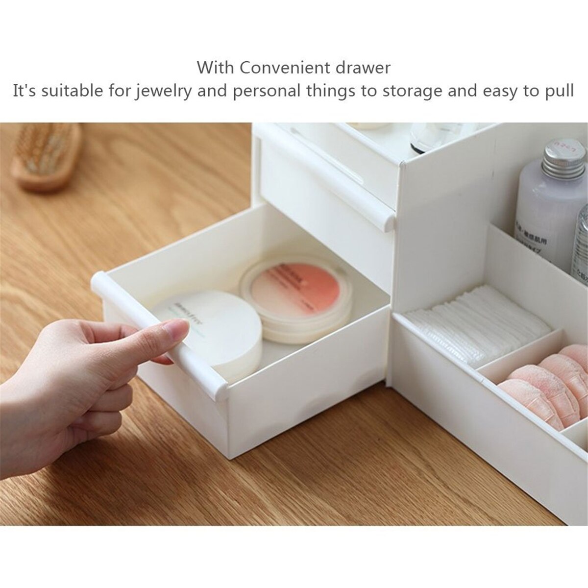 Makeup Organizer Dressing Table Makeup Box Organizer For Cosmetics Storage Makeup Jewelry Storage Box Desktop Table Organiser