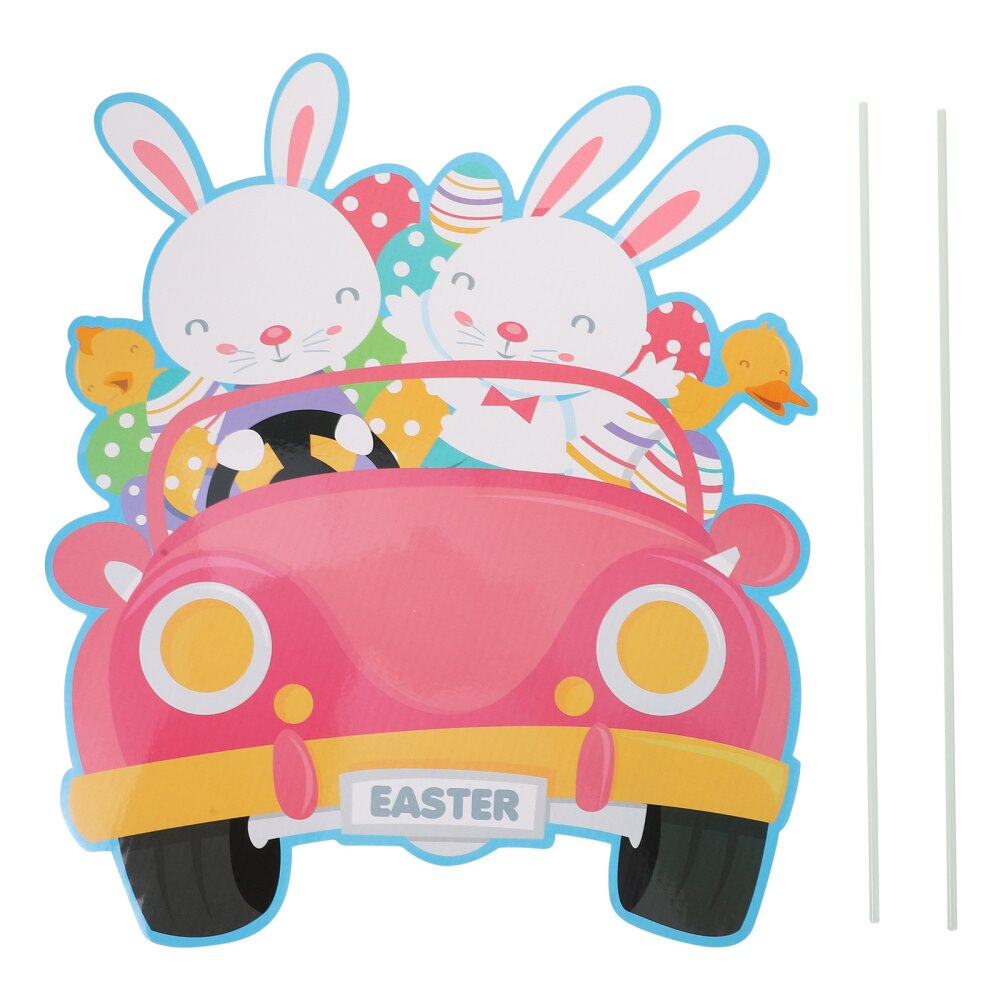 1pc Easter Party Garden Sign Outdoor Decoration Sign Easter Party Ornament