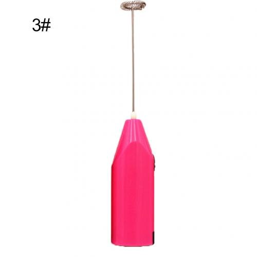 1pc Milk Drink Coffee Whisk Mixer Electric Egg Beater Frother Foamer Mini Handle Stirrer Practical Kitchen Cooking Tool: Rose Red