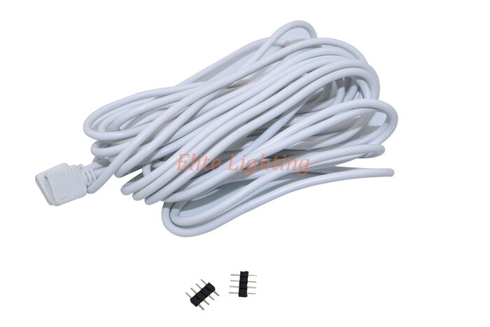 30cm 50cm 1M 2M 3M 5M 10M 4 pin LED tape extension Connector wire female Cable Cord for 3528 5050 2835 RGB led strip light