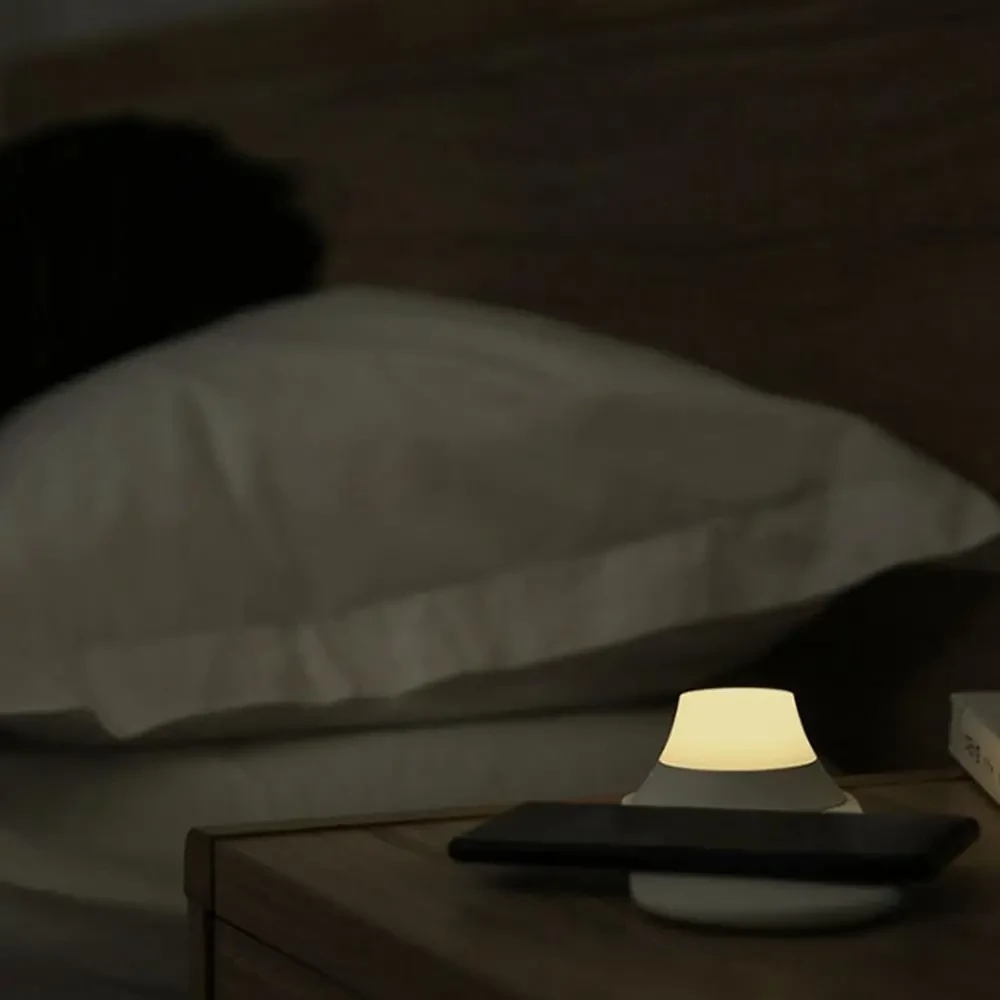 Yeelight led natlys med trådløs oplader magnetisk attraktion hurtig opladning til huawei samsung iphones