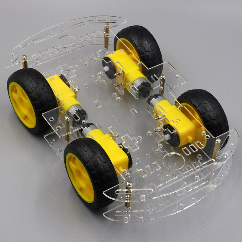 Smart bil chassis 4wd bil 4- hjul drev bil sporing bil forhindring undgåelse bil stærk magnetisk chassis