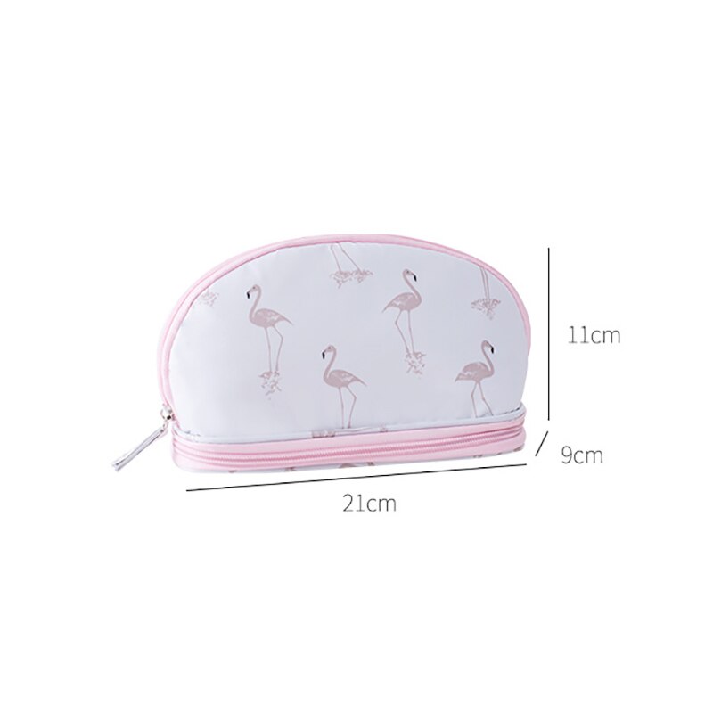 FUDEAM Oxford Multifunction Women Travel Storage Cosmetic Bag Toiletry Organize Semicircle Make Up Bag Eyebrow Pencil Pouch Bag