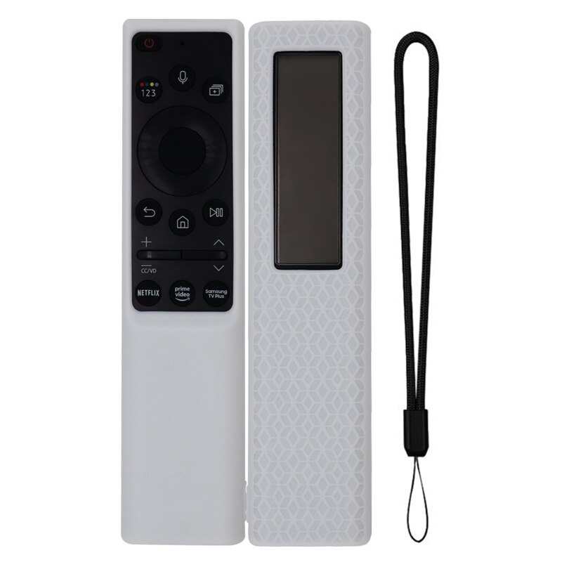 Coque de télécommande en Silicone pour Samsung QLED TV Smart, antichoc, contrôleur, TM1990C BN59-01311B BN59-01312B BN59-01311F: White