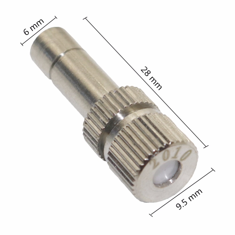Fog Misting Nozzles Garden Water Mist Spraying System Nozzle Stainless Steel 50 Pcs Low Pressure 0.2mm~0.6mm Sprayers Pump Metal