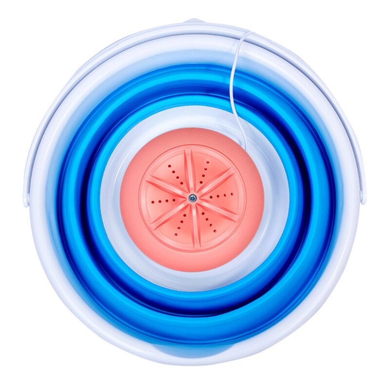 Mini Portable Folding Washing Machine Storage 10L Large Capacity Turbine Washer USB Rechargeable Environmentally: PK