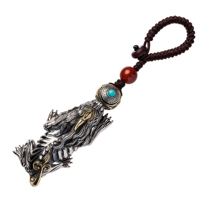 Oriental Kingdom&#39;s Pixiu Keychain Men&#39;s Car Retro Key Pendant Women&#39;s Good Luck High-end Accessories for Father